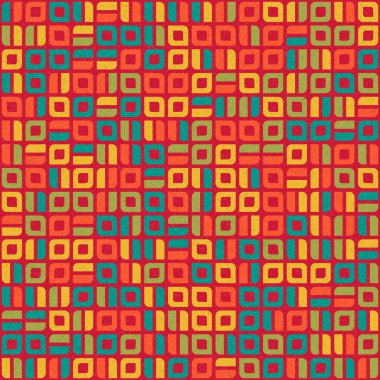 Geometrik elementler vektör illüstrasyonlu soyut desen