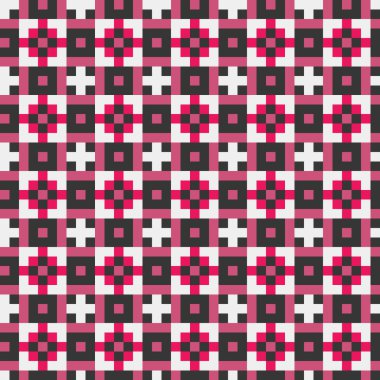 Soyut çapraz desenli üretken hesaplama sanatı çizimi