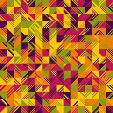 Soyut Geometrik Desen üretken hesaplama sanatı çizimi