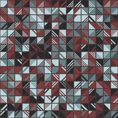 Soyut Geometrik Desen üretken hesaplama sanatı çizimi