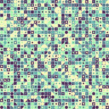 Soyut Geometrik Desen üretken hesaplama sanatı çizimi