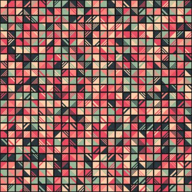 Soyut Geometrik Desen üretken hesaplama sanatı çizimi