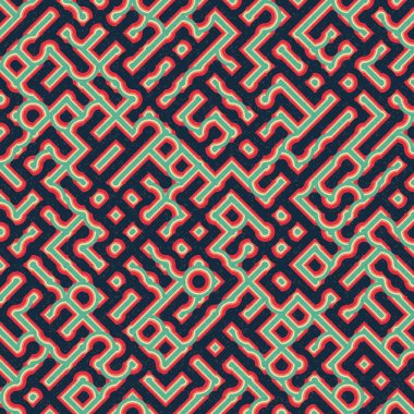 Soyut Geometrik Desen üretken hesaplama sanatı çizimi