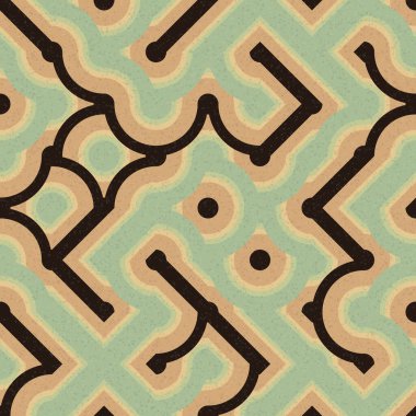 Soyut Geometrik Desen üretken hesaplama sanatı çizimi