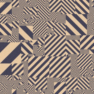 Soyut Geometrik Desen, üretken hesaplayıcı sanat vektörü çizimi