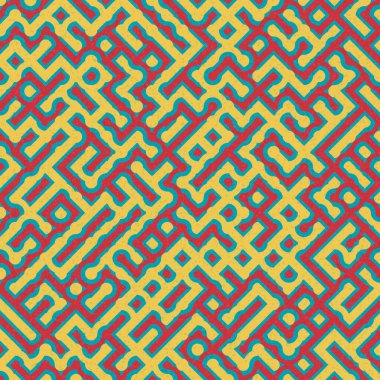 Soyut Geometrik Desen üretken hesaplama sanatı çizimi