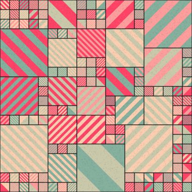 Soyut Geometrik Desen üretken hesaplama sanatı çizimi