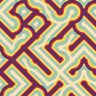 Soyut Geometrik Desen üretken hesaplama sanatı çizimi