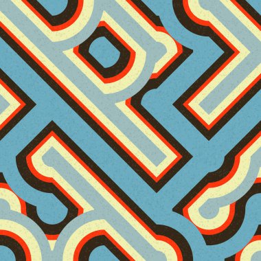 Soyut Geometrik Desen üretken hesaplama sanatı çizimi