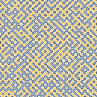 Soyut Geometrik Desen üretken hesaplama sanatı çizimi