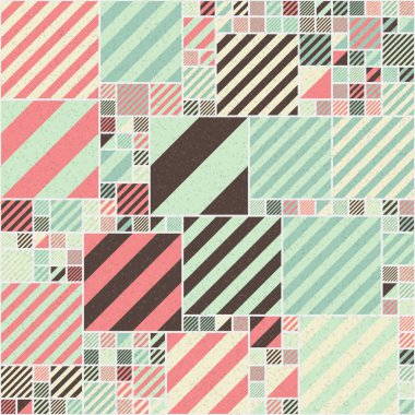 Soyut Geometrik Desen, üretken hesaplayıcı sanat vektörü çizimi