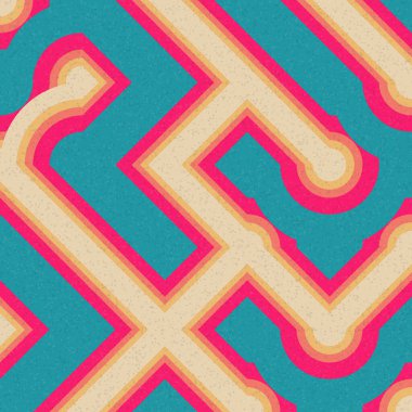 Soyut Geometrik Desen üretken hesaplama sanatı çizimi