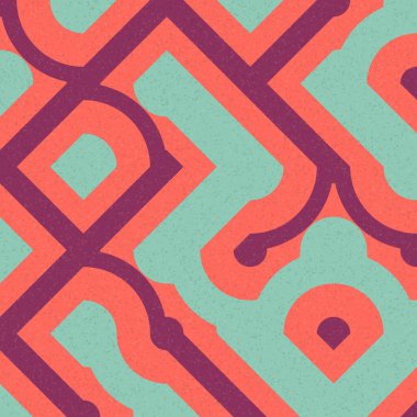 Soyut Geometrik Desen üretken hesaplama sanatı çizimi