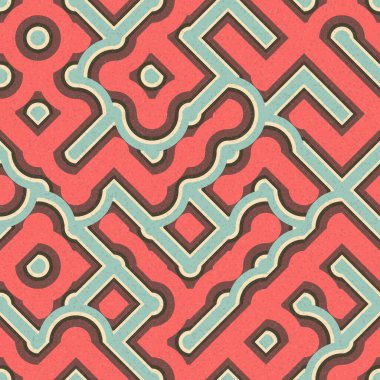 Soyut Geometrik Desen üretken hesaplama sanatı çizimi