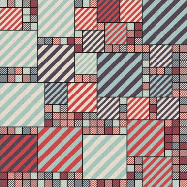 Soyut Geometrik Desen, üretken hesaplayıcı sanat vektörü çizimi