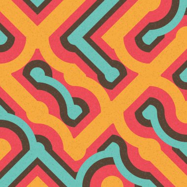 Soyut Geometrik Desen üretken hesaplama sanatı çizimi