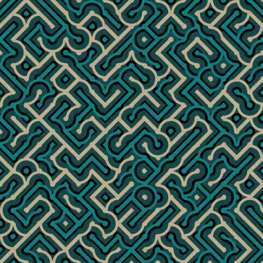 Soyut Geometrik Desen üretken hesaplama sanatı çizimi