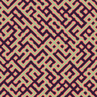 Soyut Geometrik Desen üretken hesaplama sanatı çizimi