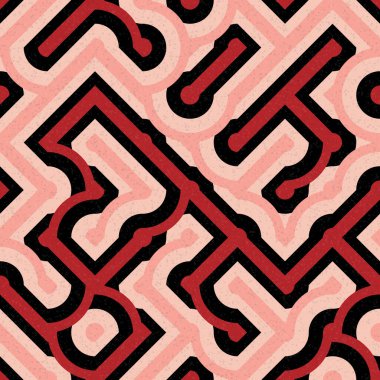 Soyut Geometrik Desen üretken hesaplama sanatı çizimi