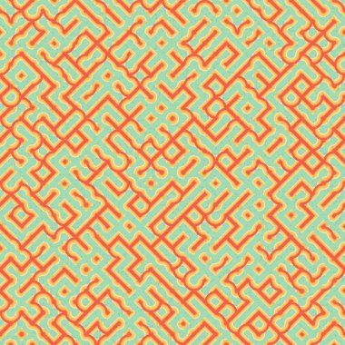 Soyut Geometrik Desen üretken hesaplama sanatı çizimi