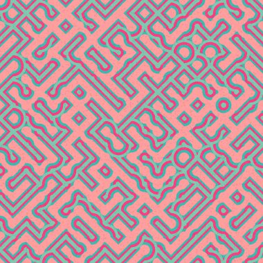 Soyut Geometrik Desen üretken hesaplama sanatı çizimi