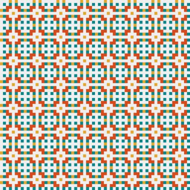 Soyut çapraz desenli üretken hesaplama sanatı çizimi