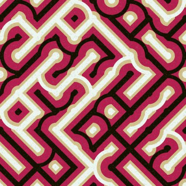 Soyut Geometrik Desen üretken hesaplama sanatı çizimi