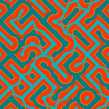 Soyut Geometrik Desen üretken hesaplama sanatı çizimi