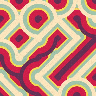 Soyut Geometrik Desen üretken hesaplama sanatı çizimi