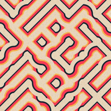 Soyut Geometrik Desen üretken hesaplama sanatı çizimi