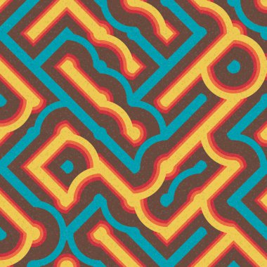 Soyut Geometrik Desen üretken hesaplama sanatı çizimi