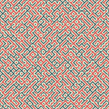 Soyut Geometrik Desen üretken hesaplama sanatı çizimi