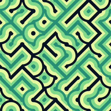 Soyut Geometrik Desen üretken hesaplama sanatı çizimi