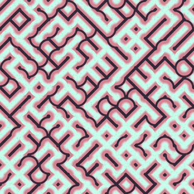 Soyut Geometrik Desen üretken hesaplama sanatı çizimi