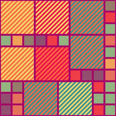 Soyut Geometrik Desen üretken hesaplama sanatı çizimi