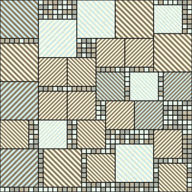 Soyut Geometrik Desen üretken hesaplama sanatı çizimi