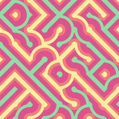 Soyut Geometrik Desen üretken hesaplama sanatı çizimi