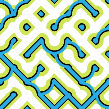 Soyut Geometrik Desen üretken hesaplama sanatı çizimi