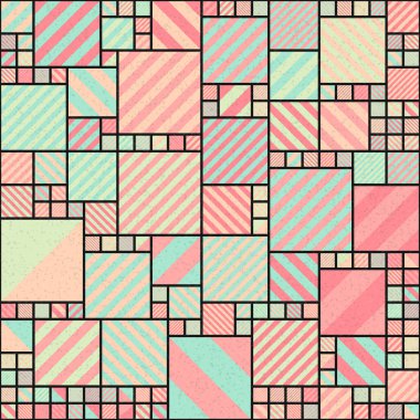 Soyut Geometrik Desen üretken hesaplama sanatı çizimi