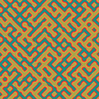 Soyut Geometrik Desen üretken hesaplama sanatı çizimi