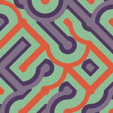 Soyut Geometrik Desen üretken hesaplama sanatı çizimi