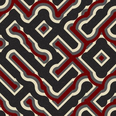 Soyut Geometrik Desen üretken hesaplama sanatı çizimi