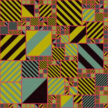 Soyut Geometrik Desen üretken hesaplama sanatı çizimi