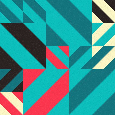 Soyut Geometrik Desen, üretken hesaplayıcı sanat vektörü çizimi