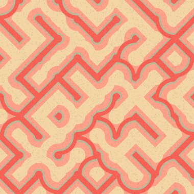 Soyut Geometrik Desen üretken hesaplama sanatı çizimi