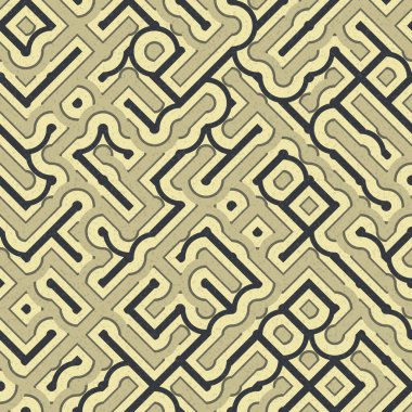 Soyut Geometrik Desen üretken hesaplama sanatı çizimi