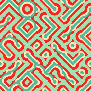 Soyut Geometrik Desen üretken hesaplama sanatı çizimi