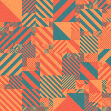 soyut geometrik desen, hesaplama sanatı illüstrasyonu