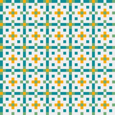 Soyut çapraz desenli üretken hesaplama sanatı çizimi