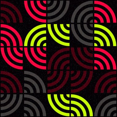 Soyut Geometrik Desen üretken hesaplama sanatı çizimi